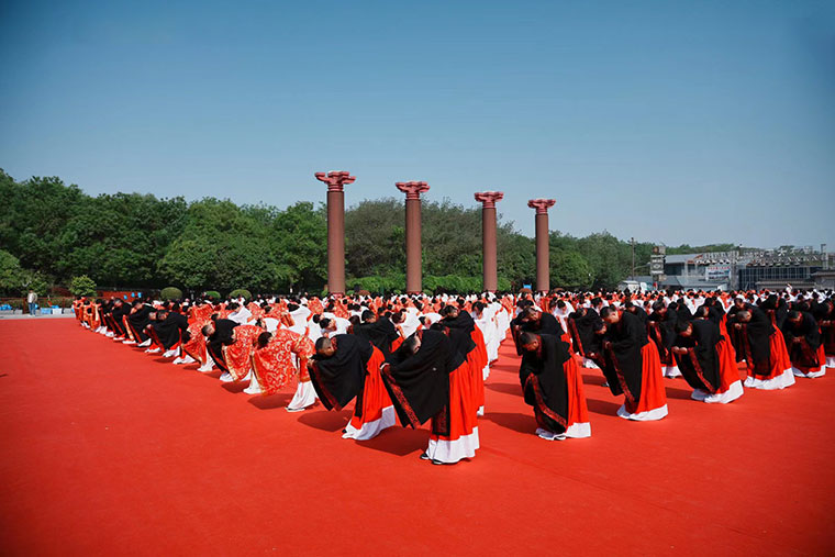 汉城湖千人汉礼学习