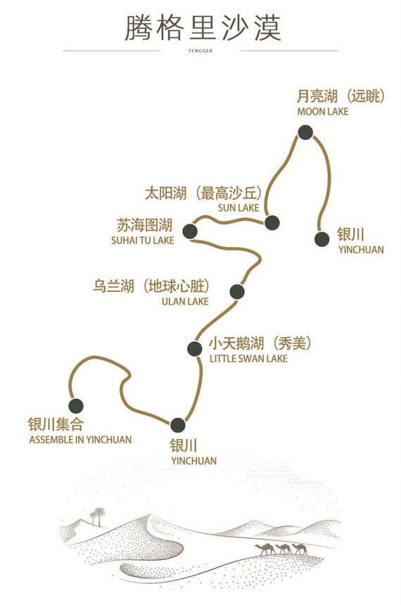 腾格里沙漠徒步线路